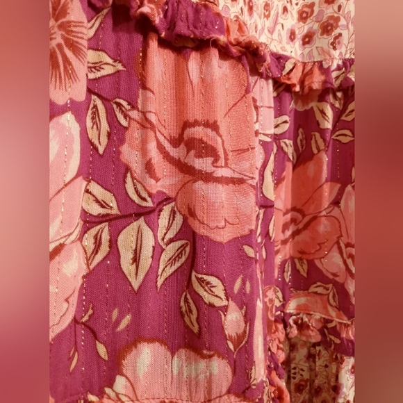 Spell & The Gypsy Winona tiered skirt "Berry" size Large NWOT - Picture 9 of 13